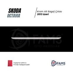 Alternative view of Skoda Octavia Krom Alt Bagaj Çıtası 2013 - 2019 Paslanmaz Çelik