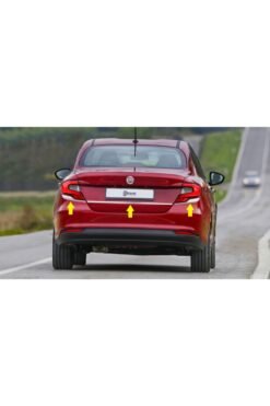 Alternative view of Fiat Egea Sedan Uyumlu Krom Stop Kaşı 3 Parça 2015 Ve Üzeri Paslanmaz Çelik
