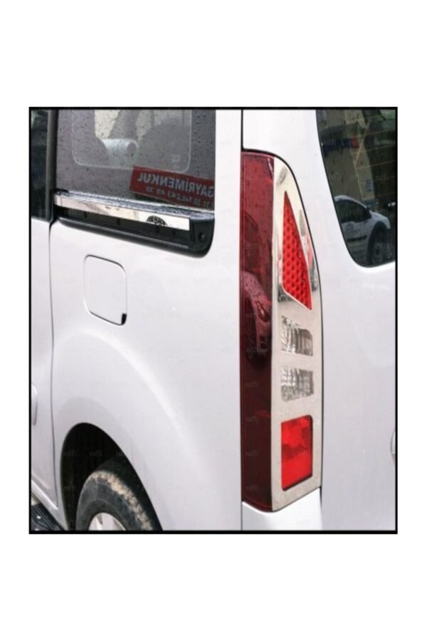 Peugeot Partner Tepee Krom Stop Çerçeve 2 Parça 2008-2012 Uyumlu  Arası Paslanmaz Çelik - Görsel 2