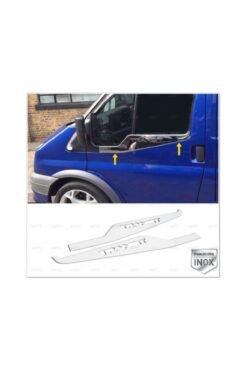 Alternative view of Ford Transit Krom Cam Çıtası 2 Parça 2006-2014 Arası Paslanmaz Çelik Geniş Yazılı
