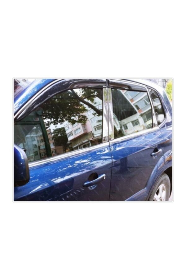 Hyundai Tucson Krom Cam Çıtası 4 Prç. 2004-2010 Paslanmaz Çelik - Görsel 2