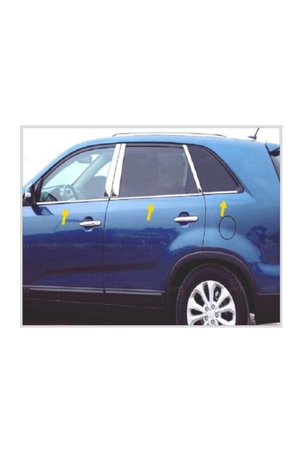 Kia Sorento Krom Cam Çıtası 6 Parça 2009-2014 Arası Paslanmaz Çelik - Görsel 2