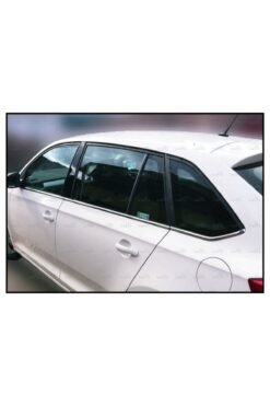 Alternative view of Skoda Rapid Spaceback Krom Cam Çıtası 8 Prç. 2013 Ve Üzeri Paslanmaz Çelik