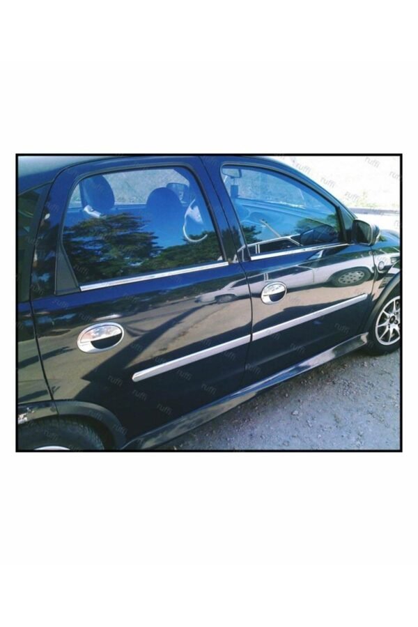 Opel Corsa C Krom Yan Kapı Çıtası 4 Prç. 2000-2007 Arası P. Çelik - Görsel 2