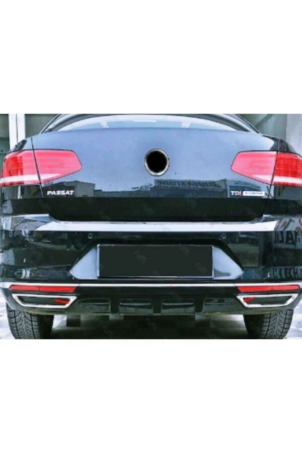 Vw Passat B8 Krom Arka Tampon Alt Çıta 3 Parça 2014-2019 Paslanmaz Çelik - Görsel 2
