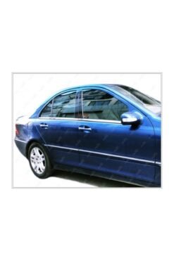 Alternative view of Mercedes C Klasse W203 Krom Cam Çıtası 4 Parça 2000-2007 Arası Paslanmaz Çelik