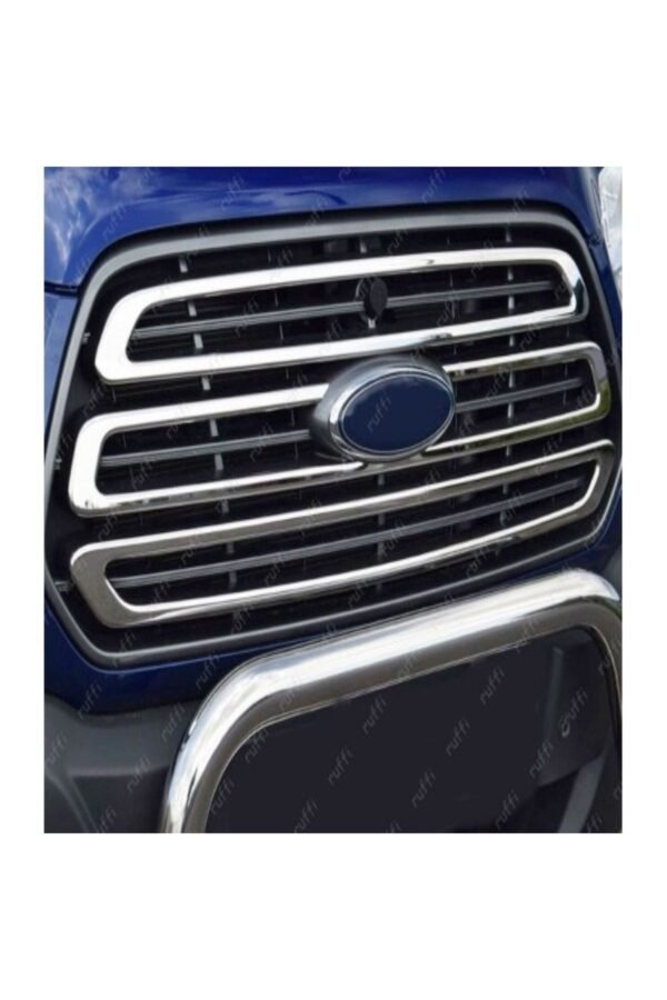 Ford Transit Krom Ön Panjur 3 Parça 2013-2019 Paslanmaz Çelik - Görsel 2