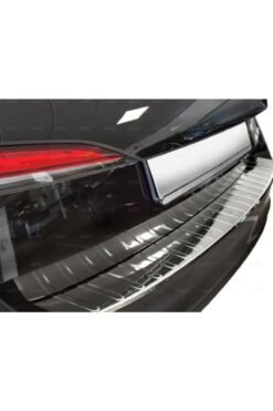 Alternative view of Skoda Scala Uyumlu Krom Arka Tampon Eşiği 2019 Üzeri Paslanmaz Çelik Taşlı