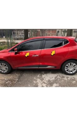 Alternative view of Renault Clıo 4 Hb Krom Cam Çıtası 8 Prç. 2012-2019 Uyumlu P.çelik