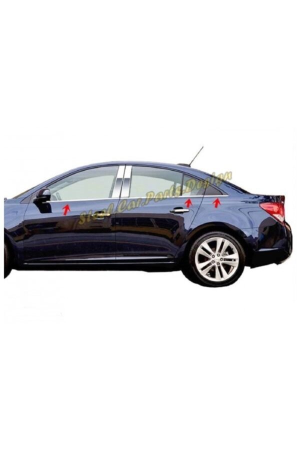 Chevrolet Cruze Sedan Krom Cam Çıtası 6 Parça 2009 Ve Üzeri Paslanmaz Çelik - Görsel 3