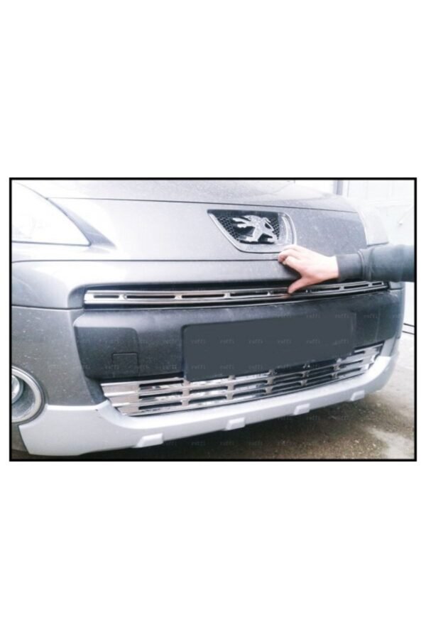 Peugeot Partner Tepee Krom Ön Panjur 2 Prç. 2008-2012 Arası Paslanmaz Çelik - Görsel 3