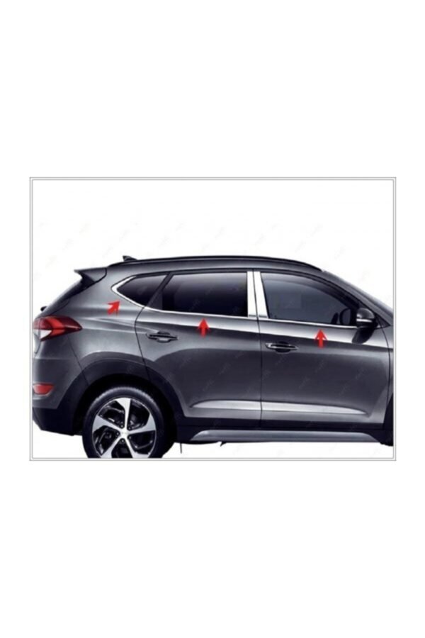 Hyundai Tucson Krom Cam Çıtası 6 Prç. 2015 Ve Üzeri Paslanmaz Çelik - Görsel 3
