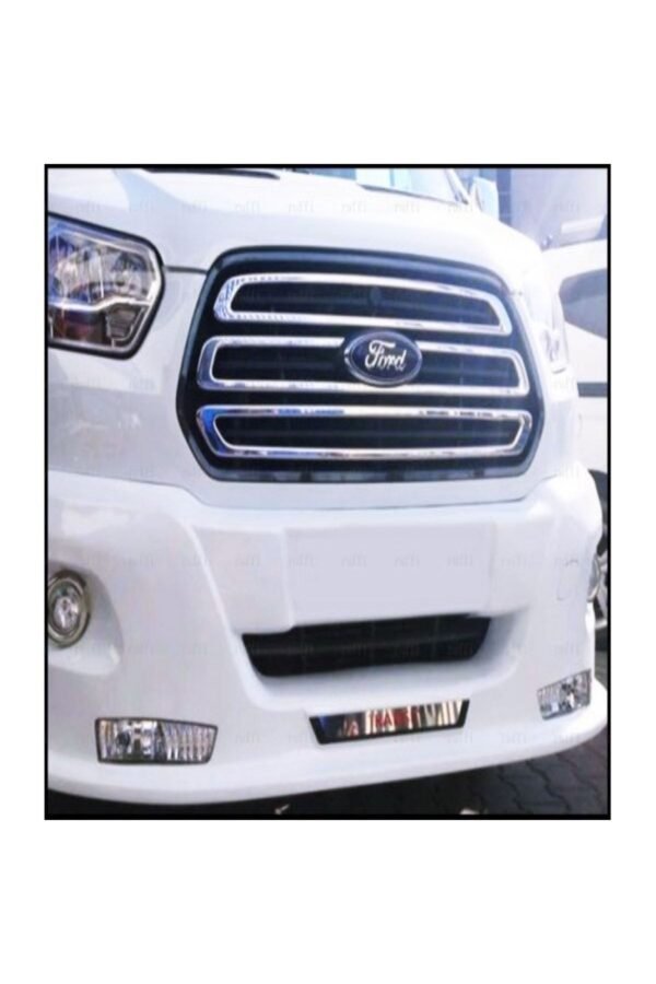 Ford Transit Krom Ön Panjur 3 Parça 2013-2019 Paslanmaz Çelik - Görsel 3