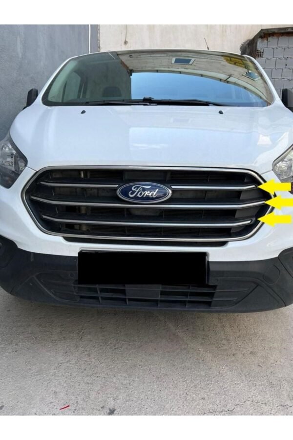 Ford Custom Krom Ön Panjur+çerçeve 8 Parça 2018 Ve Üzeri Paslanmaz Çelik - Görsel 4