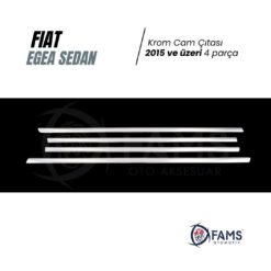 Alternative view of Fiat Egea Krom Cam Çıtası 4 Prç, 2015 Ve Üzeri Paslanmaz Çelik(SEDAN)