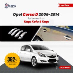 Opel Corsa D Krom Kapı Kolu 4 Kapı 2006-2014 P. Çelik