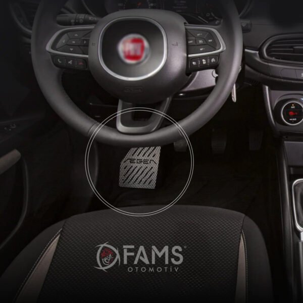 Fiat Egea / Tipo Özel Desenli Krom Ayak Dinlendirme / Dayama Pedalı 2015-2019 Sedan - Görsel 3