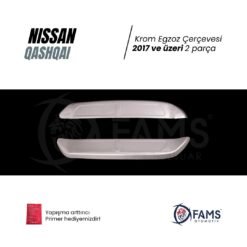 Alternative view of Nissan Qashqai 2017 - 2020 ve üzeri krom egzoz çerçevesi 2 Parça Paslanmaz Çelik