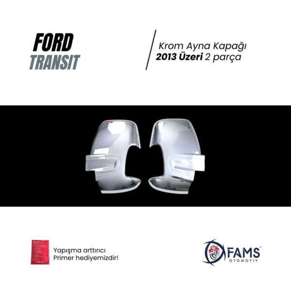 Ford Transit Mk8 Uyumlu Krom Ayna Kapağı 2 Prç. 2013 Üzeri P.çelik - Görsel 2