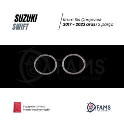 Alternative view of Suzuki Swift 2017-2023 Krom Sis Çerçevesi 2 Parça Paslanmaz Çelik