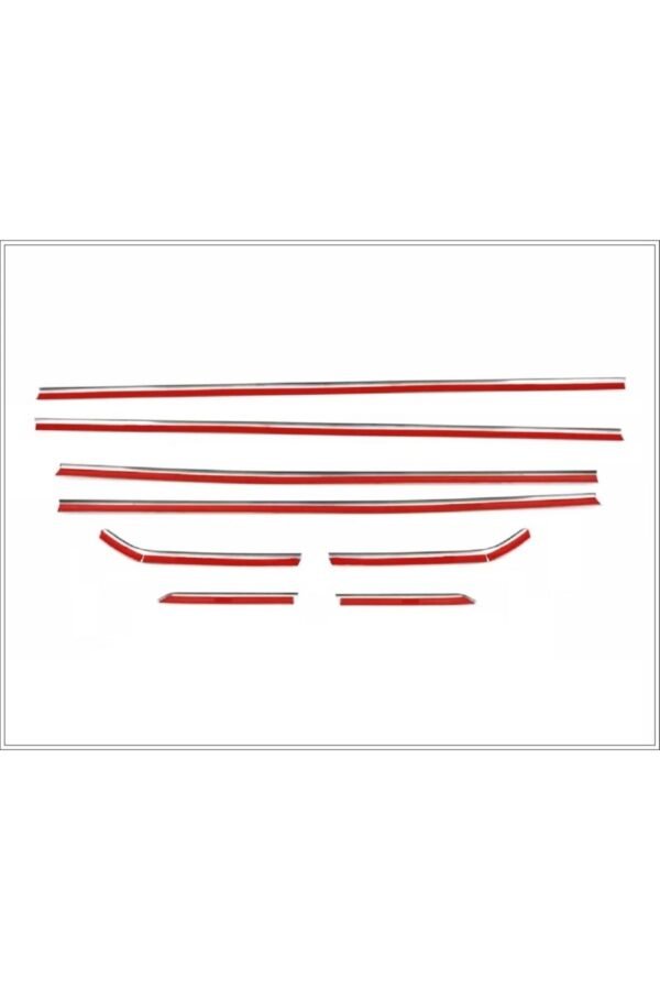 Ford Focus MK3 2010-2018 Krom Cam Çıtası 8 Parça Paslanmaz Çelik - Görsel 6