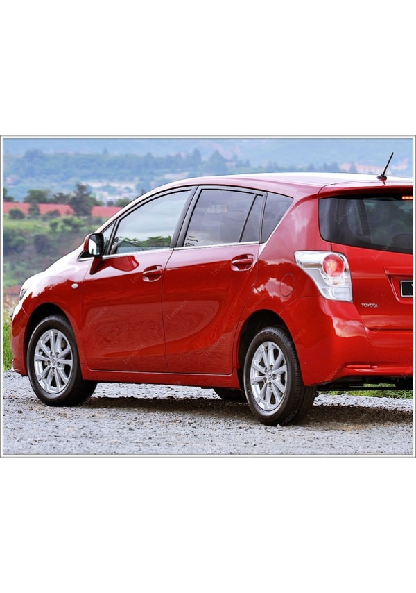 Toyota Verso 2010 üzeri uyumlu Krom Cam Çıtası 6 parça Paslanmaz Çelik - Görsel 2