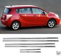 Toyota Verso 2010 üzeri uyumlu Krom Cam Çıtası 6 parça Paslanmaz Çelik