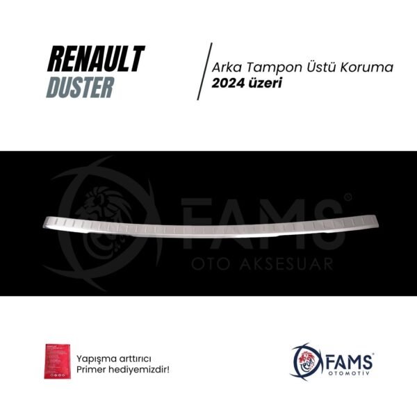 Renault Dacia Duster 2024 Krom Arka Tampon Koruma Paslanmaz Çelik - Görsel 2