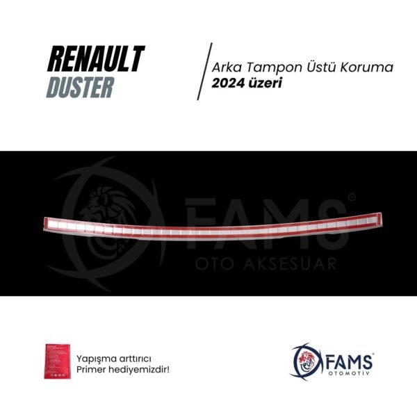Renault Dacia Duster 2024 Krom Arka Tampon Koruma Paslanmaz Çelik - Görsel 3