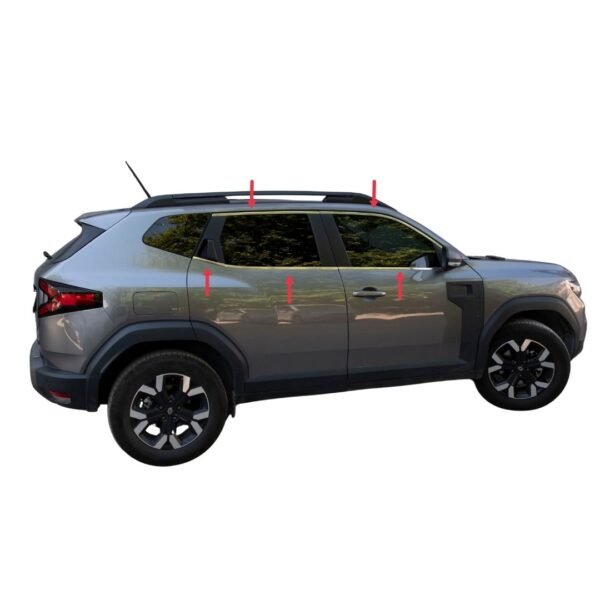 Renault Duster 2024 üzeri Krom Cam Çıta Seti 10 parça P.Çelik - Görsel 5