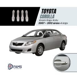 Toyota Corolla Uyumlu  Krom Kapı Kolu 4 Kapı 2007-2012 P.çelik