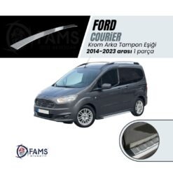 Ford Tourneo Courier Krom Arka Tampon Eşiği 2014-2023 Paslanmaz Çelik