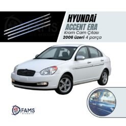 Hyundai Accent Era Krom Cam Çıtası 4 Kapı 2006 Üzeri P.çelik