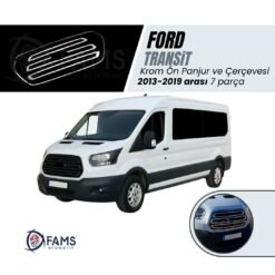 Ford Transit Krom Ön Panjur Çerçeve 7 Parça 2013-2019 Paslanmaz Çelik