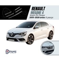 Renault Megane 4 Krom Ön Panjur 5 Prç. 2015-2020 P. Çelik