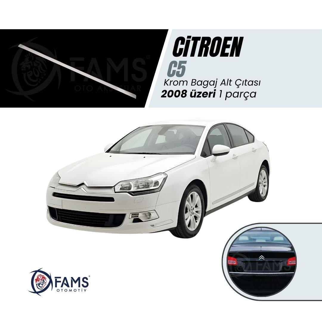 Citroen C5 Krom Bagaj Alt Çıtası