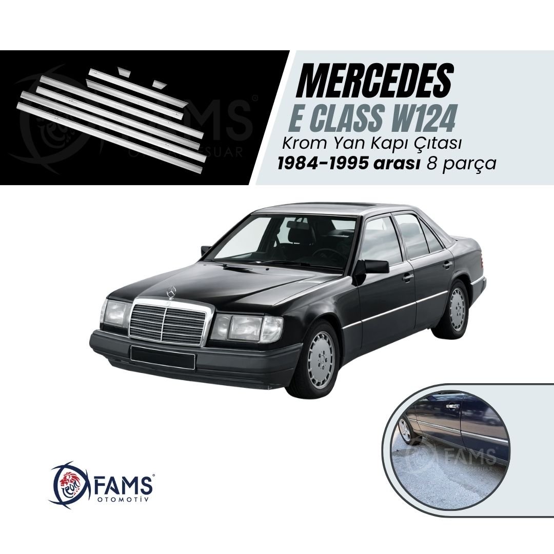 Mercedes E Class W124 Krom Yan Kapı Çıtası