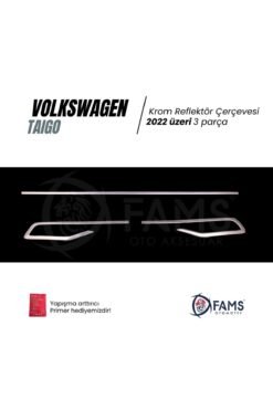 Vw Taigo Krom Reflektör Çerçevesi 3 Prç, 2022> Paslanmaz Çelik