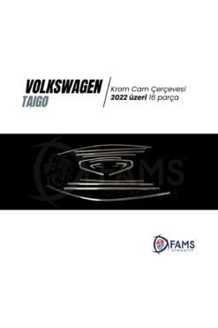 Vw Taigo 2022 > Krom Cam Çerçevesi 16 Parça Paslanmaz Çelik