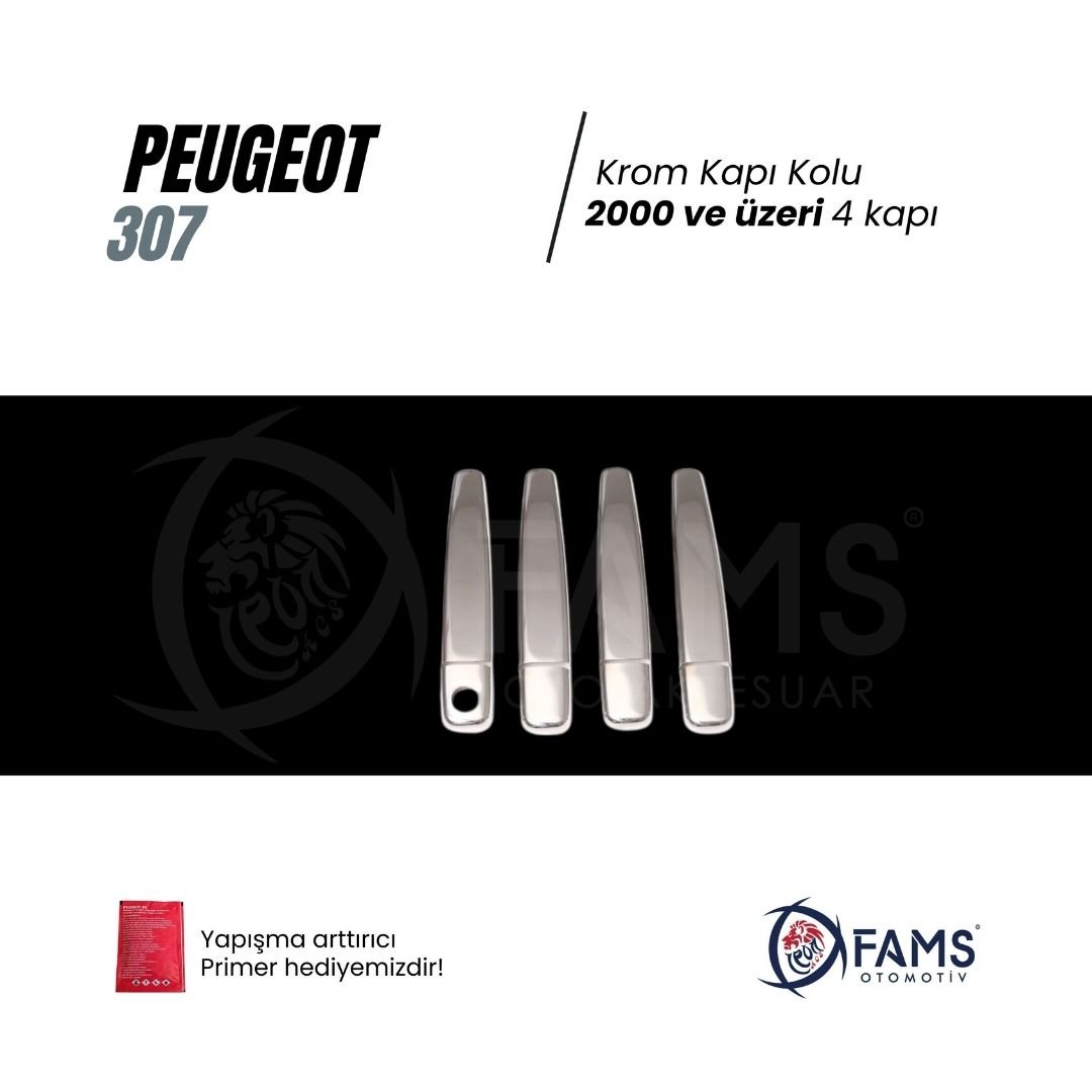 Peugeot 307 Krom Kapı Kolu 4 Kapı 2000 Üzeri P. Çelik - Görsel 2