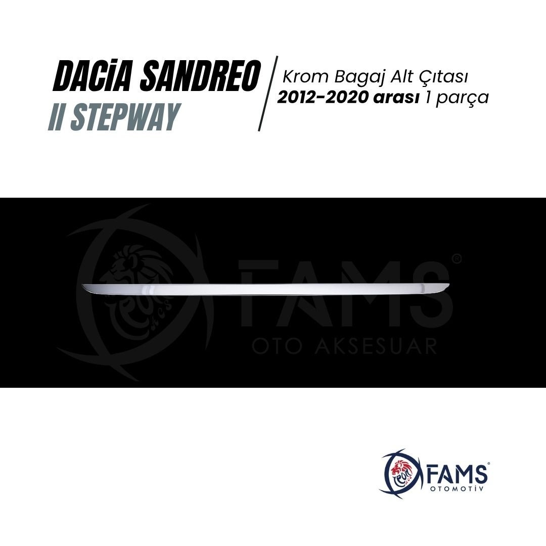 Dacia Sandero Stepway Krom Bagaj Alt Çıtası 2012-2020 P, Çelik - Görsel 2