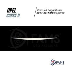 Alternative view of Opel Corsa D Krom Bagaj Alt Çıtası 2007-2014 Arası P,çelik