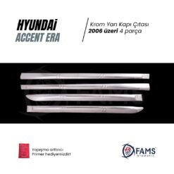 Alternative view of Hyundai Accent Era Krom Yan Kapı Çıtası 4 Kapı 2006 Üzeri P.çelik