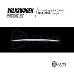 Alternative view of Vw Passat B7 Krom Bagaj Alt Çıtası 2010-2014 Arası Uyumlu Paslanmaz Çelik