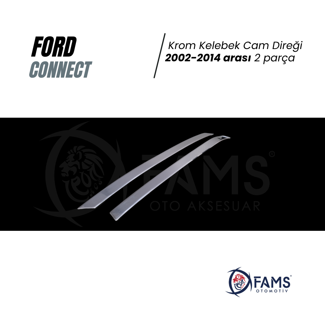 Ford Connect Krom Kelebek Cam Direği 2 Prç, 2002-2014 P, Çelik Uyumlu - Görsel 2