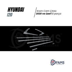 Alternative view of Hyundai İ20 Uyumlu Krom Cam Çıtası 8 Prç, 2020 Ve Üzeri Paslanmaz Çelik