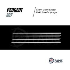 Alternative view of Peugeot 307 Krom Cam Çıtası 4 Prç, 2000 Üzeri P, Çelik