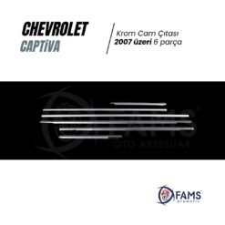 Alternative view of Chevrolet Captiva Krom Cam Çıtası 6 Prç. 2006 Üzeri P. Çelik