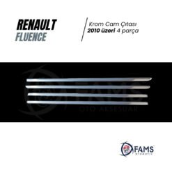 Alternative view of Renault Fluence Krom Cam Çıtası 4 Prç, 2010 Ve Üzeri P, Çelik Uyumlu