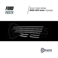 Alternative view of Ford Fiesta Krom Cam Çıtası 8 Prç. 2009 - 2017 Arası P.çelik